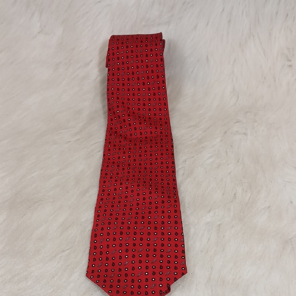Givenchy Red And Black Patterned Tie - image 1